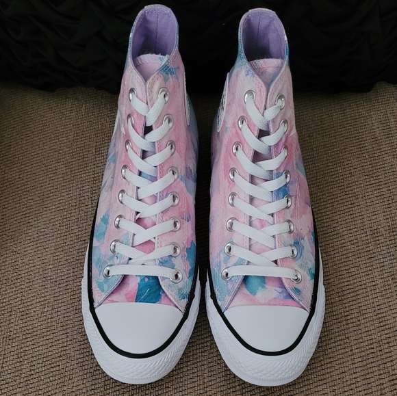 CONVERSE ALL STAR WASHED LILAC UNISEX HI TOP LACE UP SNEAKERS - Picture 3 of 12